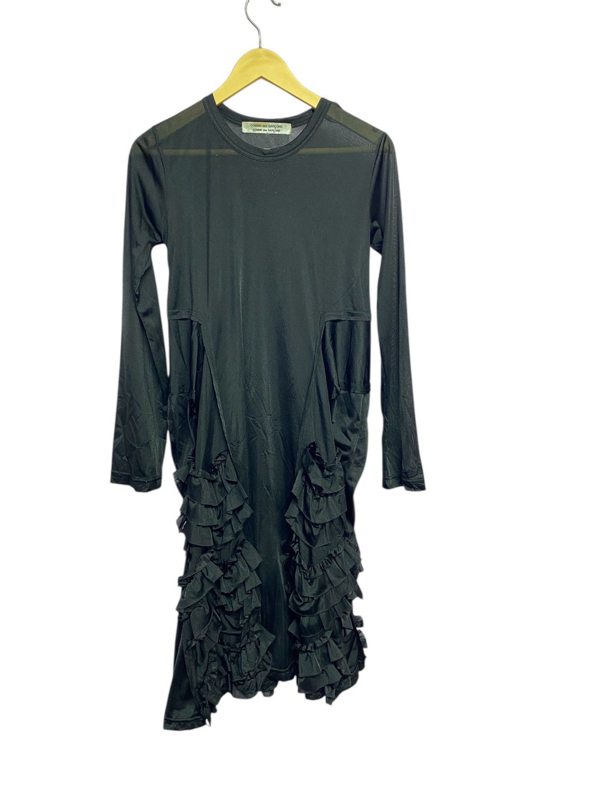 Comme des Garcons Vintage Comme Des Garçons long-sleeve ruffle-trim midi dress Size M / US 6-8 / IT 42-44 - 1 Thumbnail