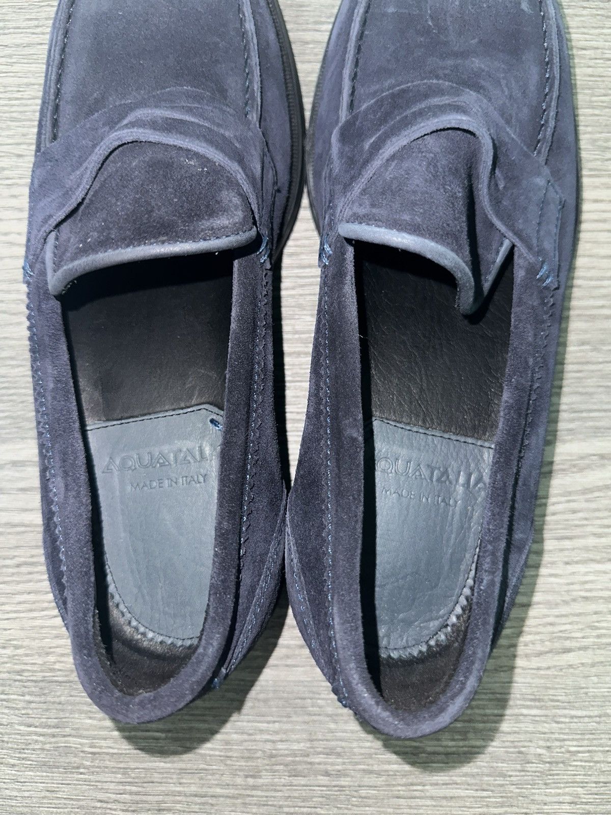 Aquatalia Aquatalia Blue Suede Leather Loafers Size US 8 / EU 41 - 4 Thumbnail