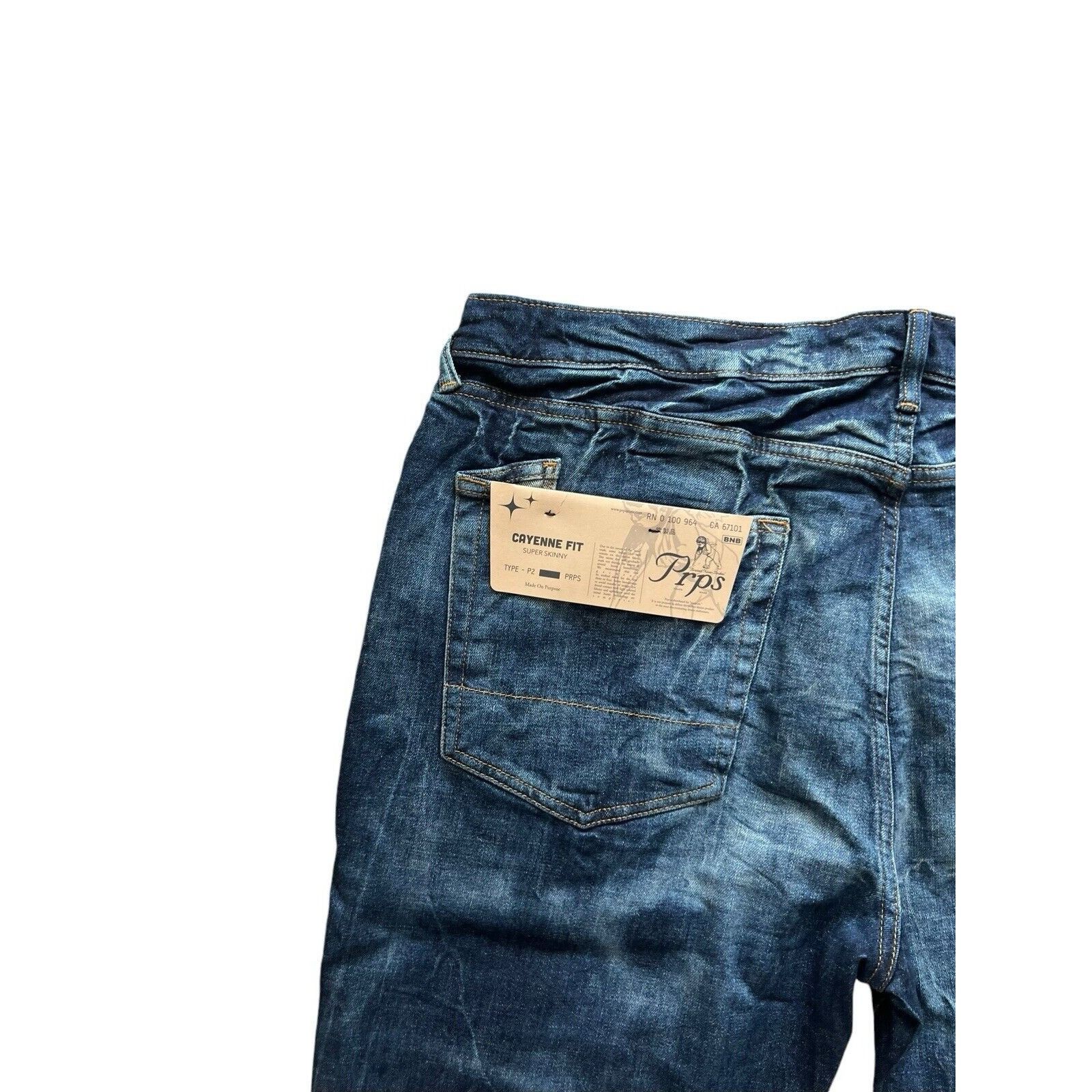 Prps PRPS Cayenne Super Skinny Men's Jeans Blue $248 Size 42/32 Size US 42 / EU 58 - 7 Thumbnail