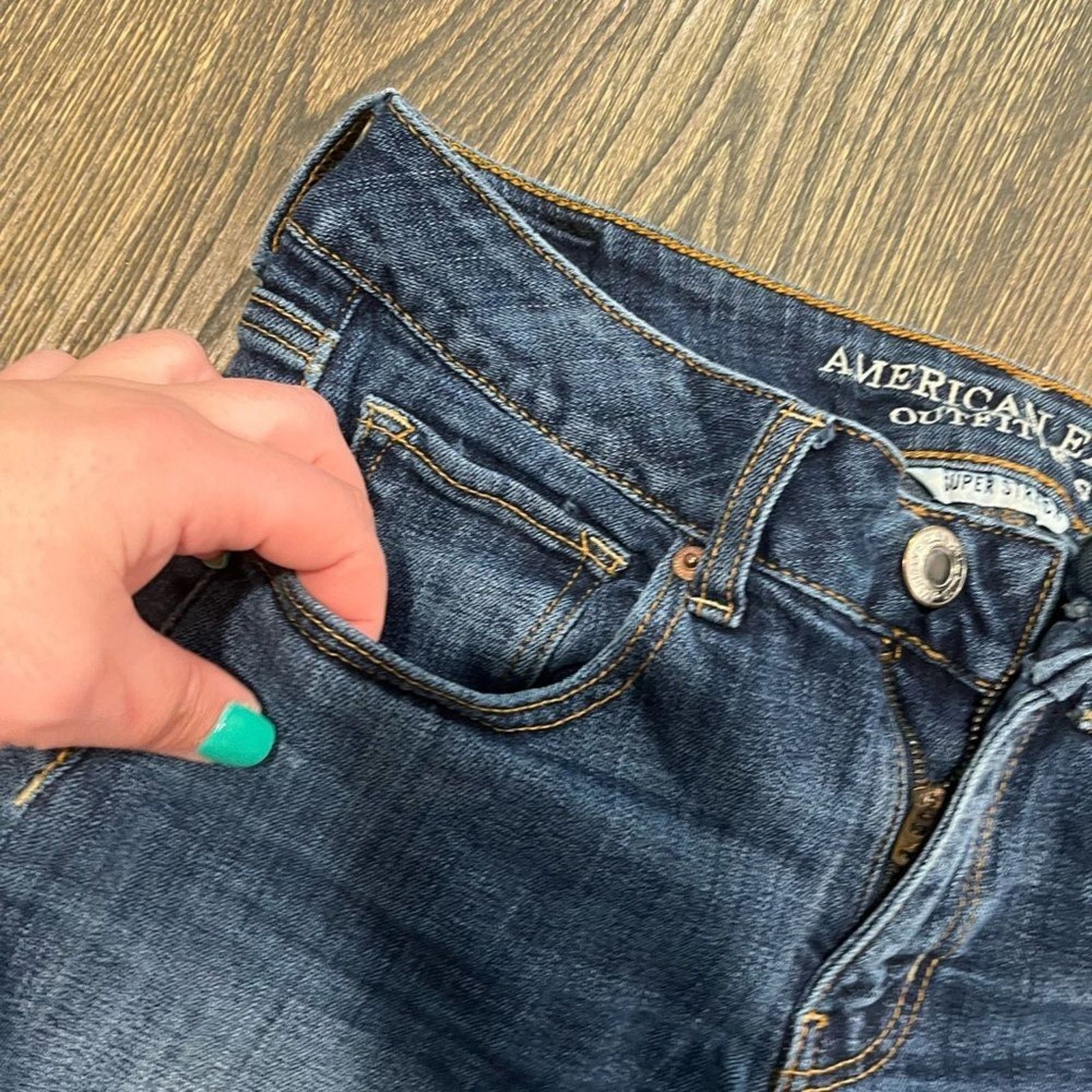 American Eagle Outfitters American Eagle Super Stretch Midi Shorts Mid Rise Whisker 6 Size 28" / US 6 / IT 42 - 3 Thumbnail