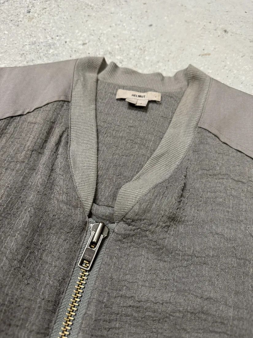 Helmut Lang × Vintage Helmut Lang Concrete Raw Grey Bomber Jacket Size XS / US 0-2 / IT 36-38 - 13 Thumbnail
