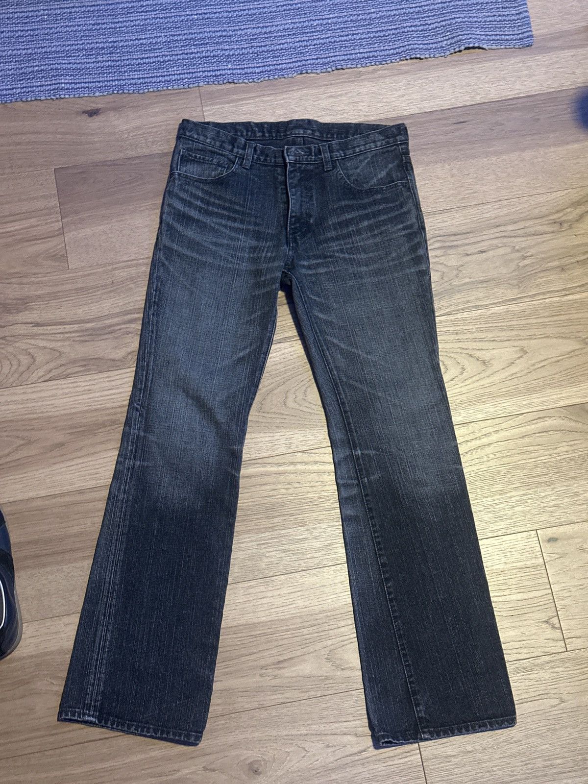 パンツ \"NUMBER (N)INE\" Damage Lightblue Denim FW 2001 Number (N)ine Distressed Jeans | eBay