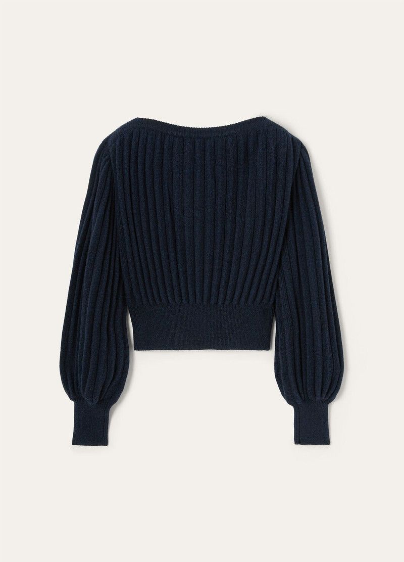 Loro Piana o1srvl11e0526 FAO9842 Fobello Sweater in Blue Size M / US 6-8 / IT 42-44 - 6 Thumbnail