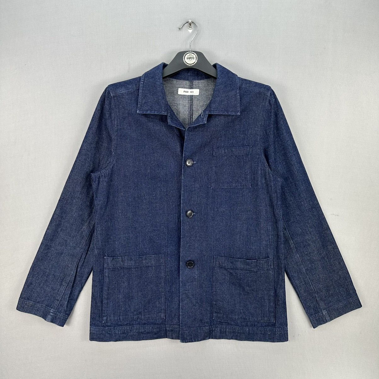 Vintage Denim Chore Jacket Workwear Style by Par Ici