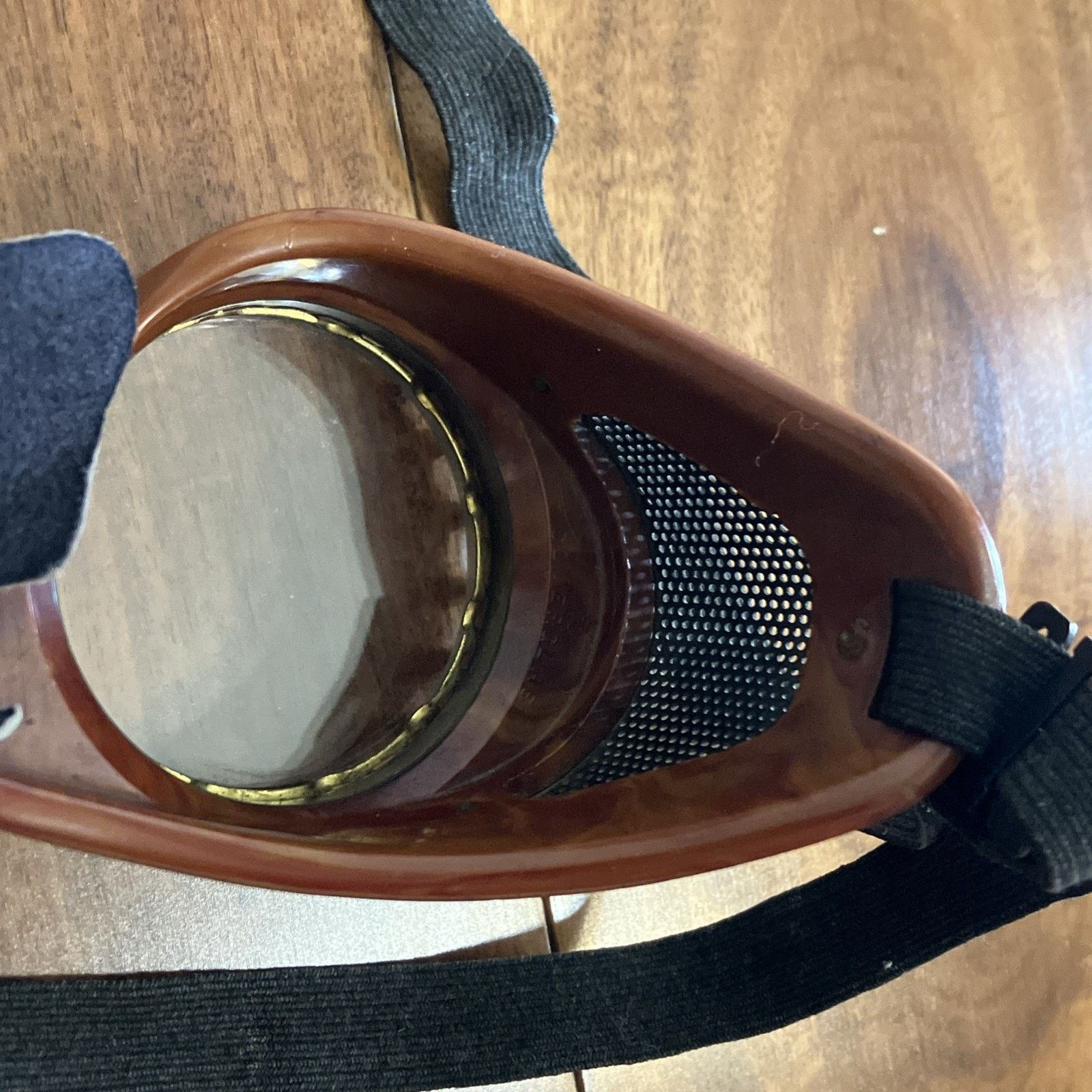 American Optical Vintage 1950s Steam Punk Motorcycle Aviator Goggles Bakelite Size ONE SIZE - 17 Thumbnail