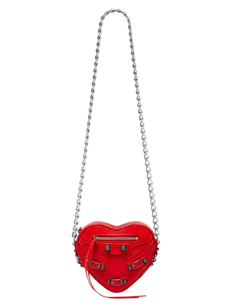 Balenciaga o1la1rc1a1024 Size: OS / Le Cagole Heart Mini Arena Bag Red Size ONE SIZE - 1 Thumbnail