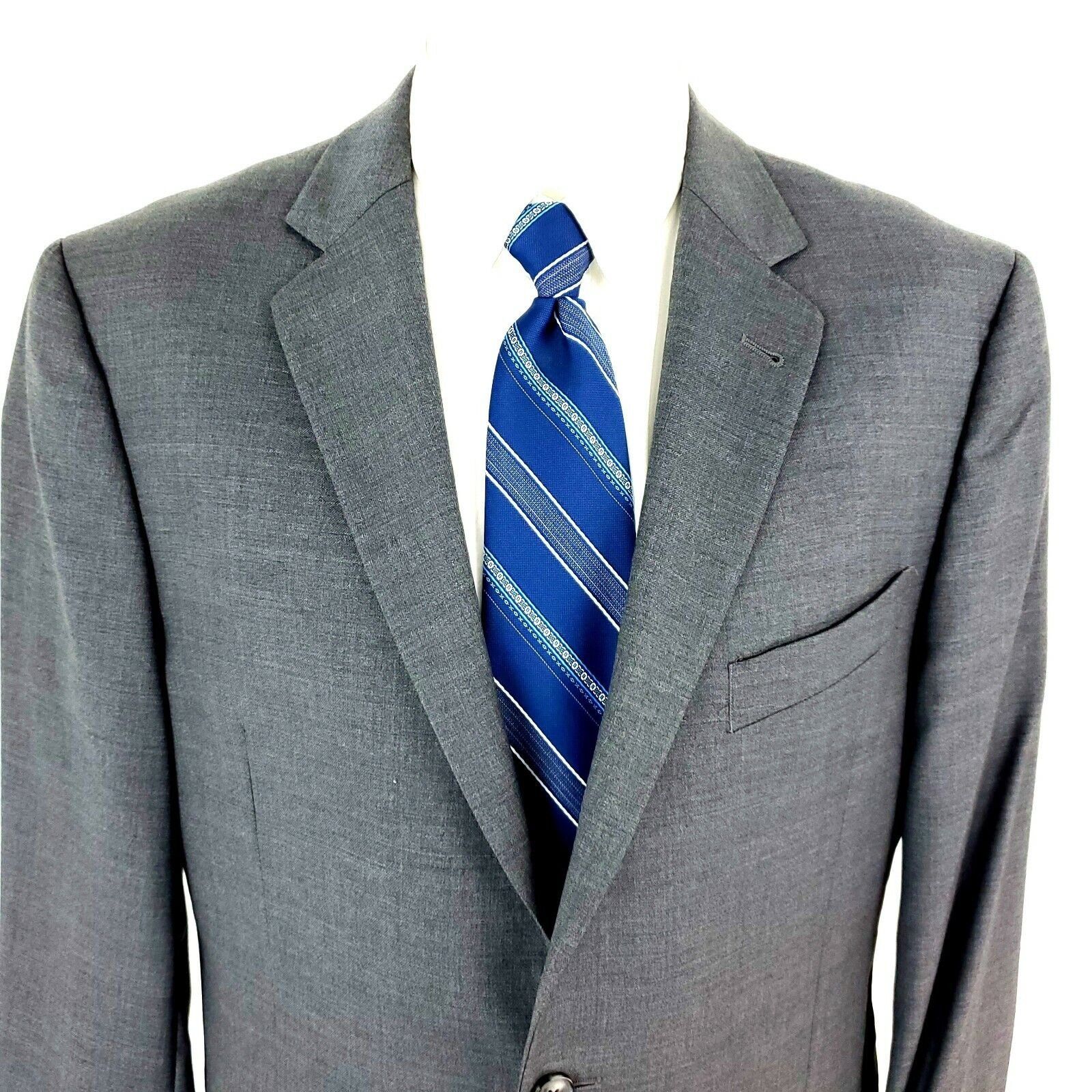 Joseph Abboud Joseph Abboud Zigone Wool 2 Button Blazer 42R Gray Sport Coa Size 42R - 1 Thumbnail