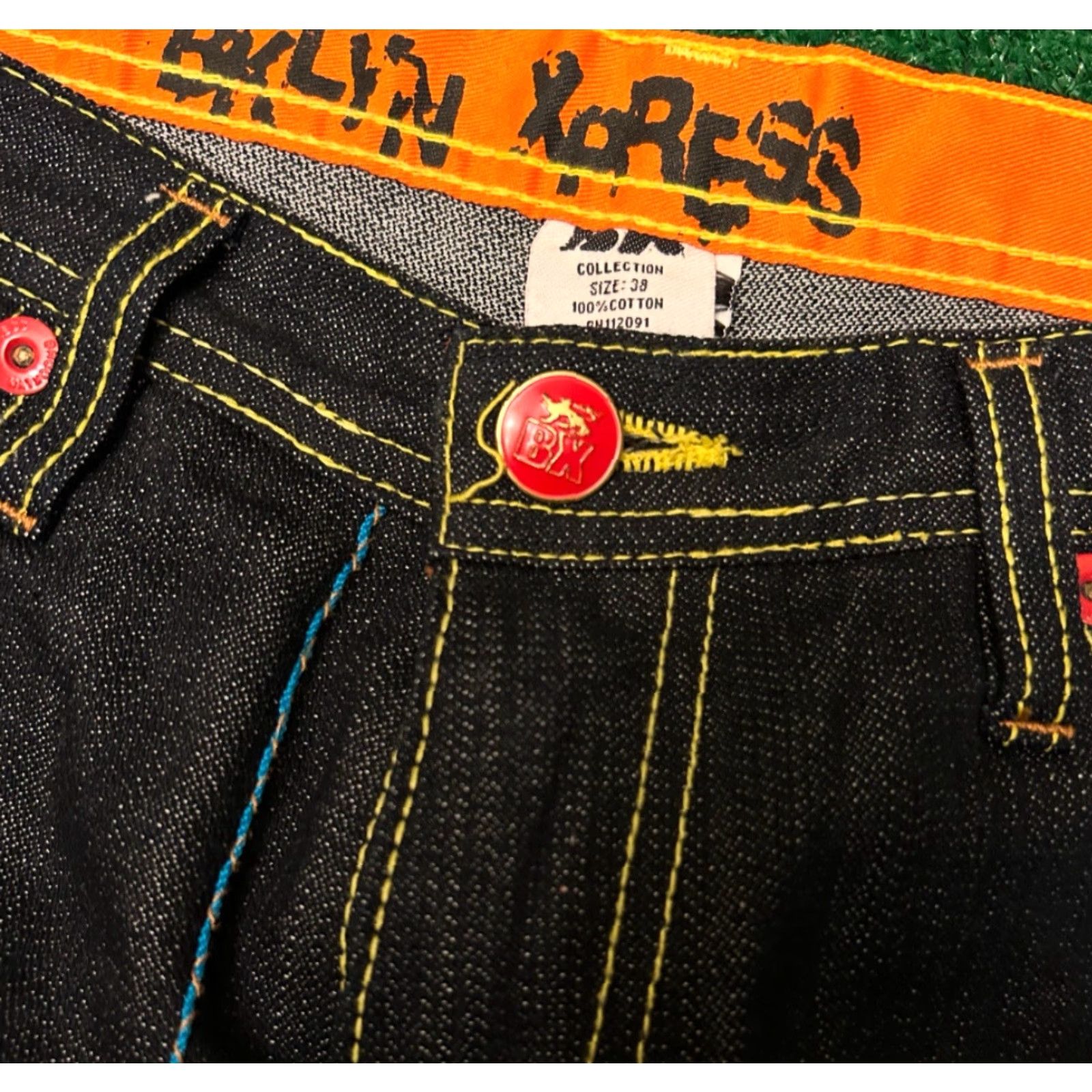 Vintage VINTAGE Brooklyn Xp Embroidered Baggy Jeans Mens Sz 38 Skater Hip Hop Grunge Wide-Leg Denim 34 Inseam Mens Size US 38 / EU 54 - 4 Thumbnail