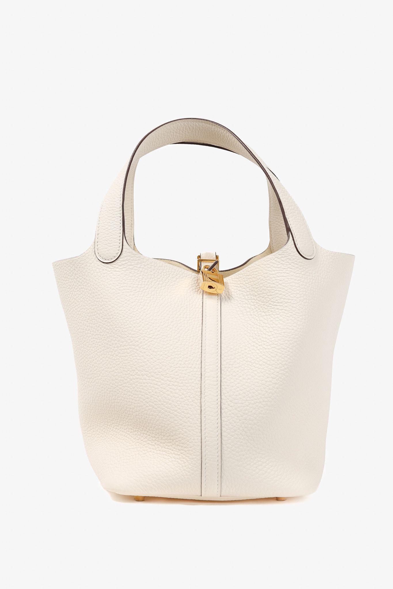 Hermes Hermes Picotin Lock 22 Nata Taurillon Clemence Leather Tote Size ONE SIZE - 3 Thumbnail