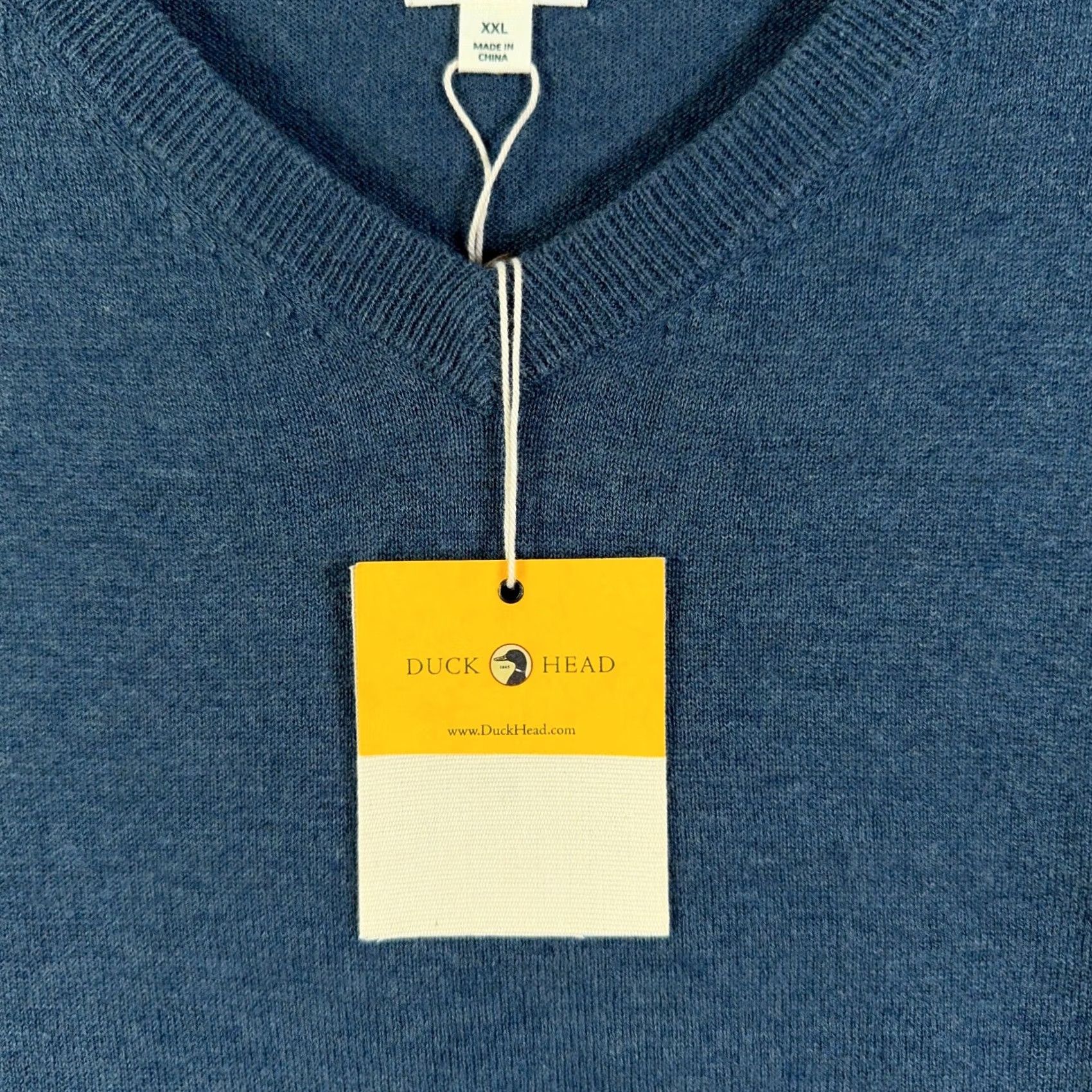 Vintage Duck Head Men Sweater XL Blue Crew Neck Pullover Wool Cotton All Seasons Knit Casual 2XL Pullover Size US XXL / EU 58 / 5 - 2 Thumbnail