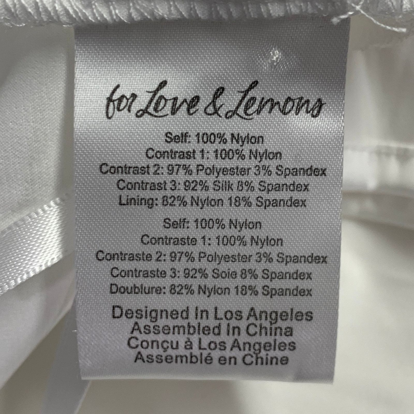 For Love & Lemons White Nylon Ruffled Lace Strapless Corset Dress Size L / US 10 / IT 46 - 6 Thumbnail