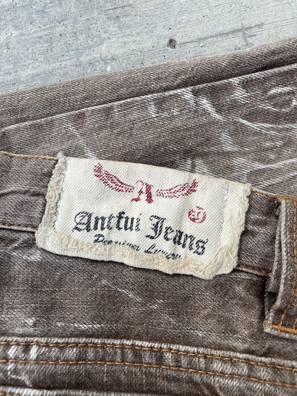 Japanese Brand 💥RARE💥 2000s JAPANESE ANTFUL CRAZY WHISKER SPIRAL FLARE JEAN Size US 30 / EU 46 - 6 Thumbnail