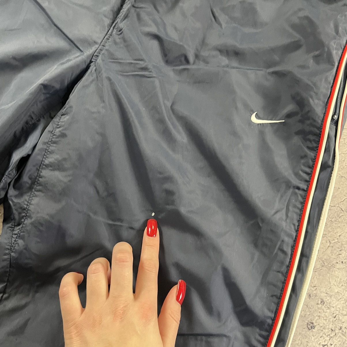 Nike × Vintage Nike Vintage Track Pants Nylon Y2K Drill Streetwear Swoosh Size US 34 / EU 50 - 14 Thumbnail
