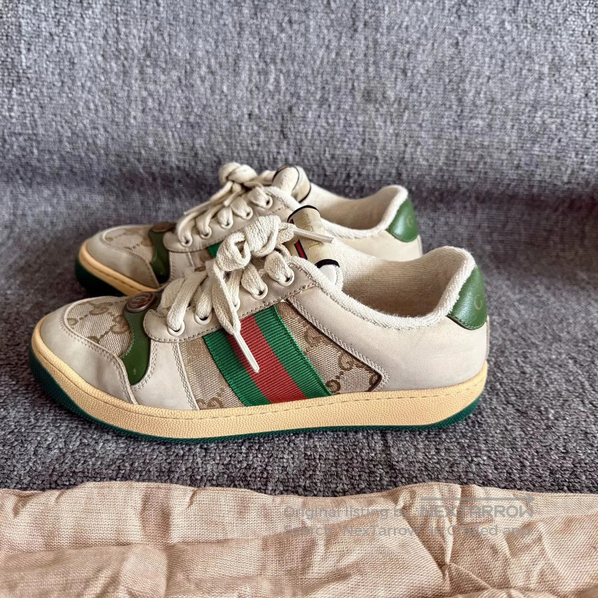 Gucci Gucci Green Tail Dirty Shoes Size 36. Size US 5 / IT 35 - 1 Thumbnail