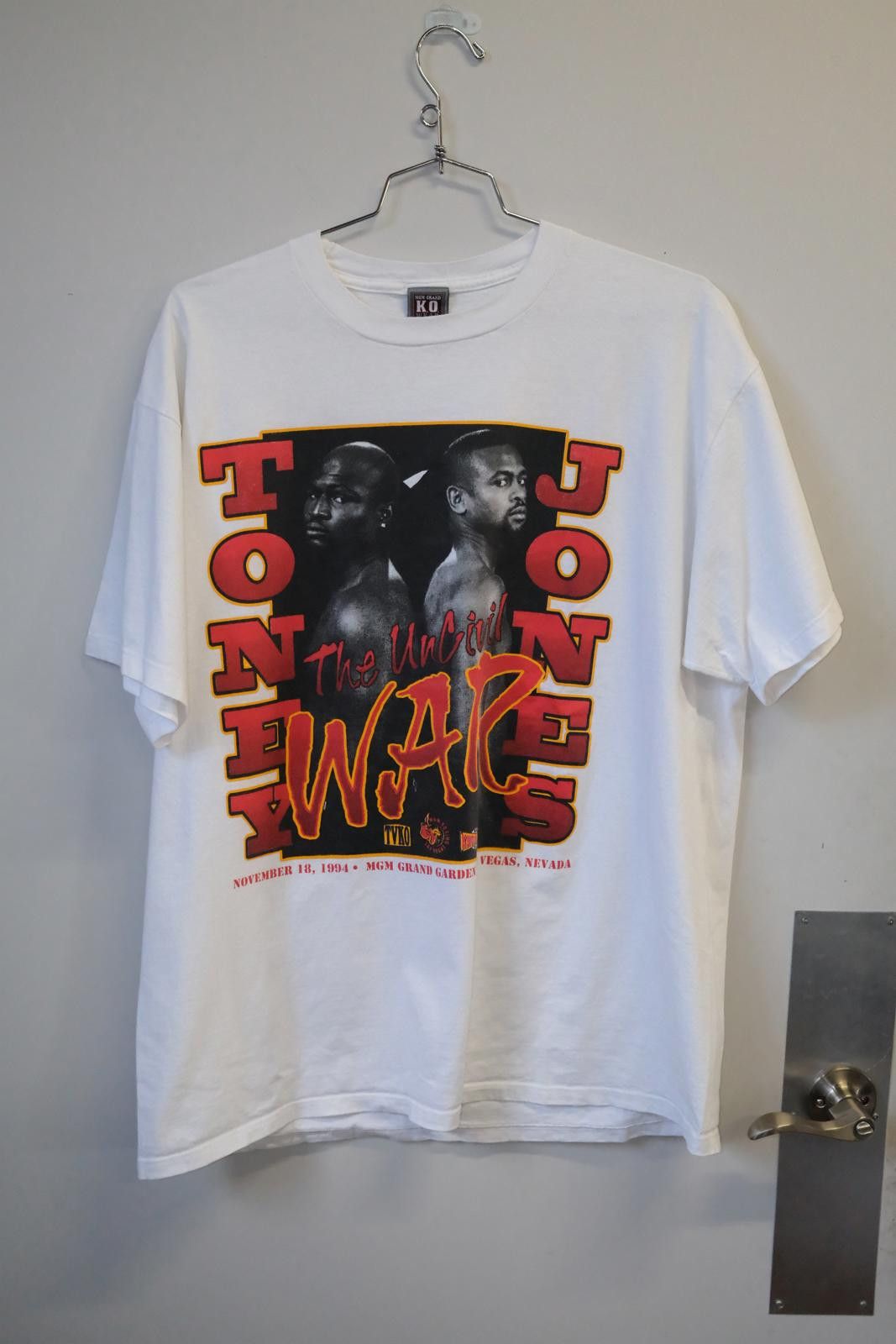 Vintage 94' KO Wear The Uncivil War Toney Vs Jones T-Shirt Size ONE SIZE - 1 Thumbnail