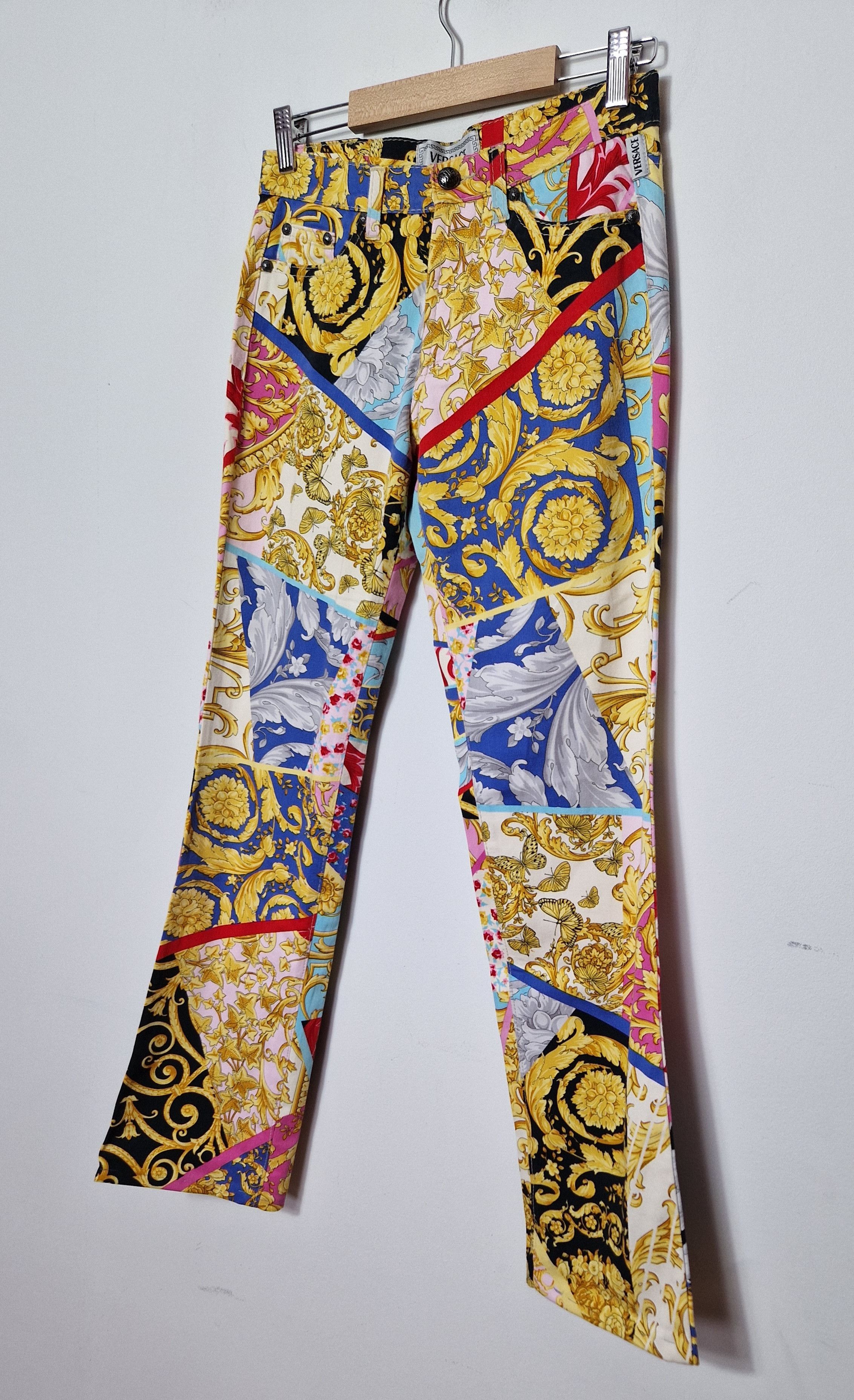 Versace Versace 1990 abstract monogram pants Size 27" / US 4 / IT 40 - 2 Thumbnail
