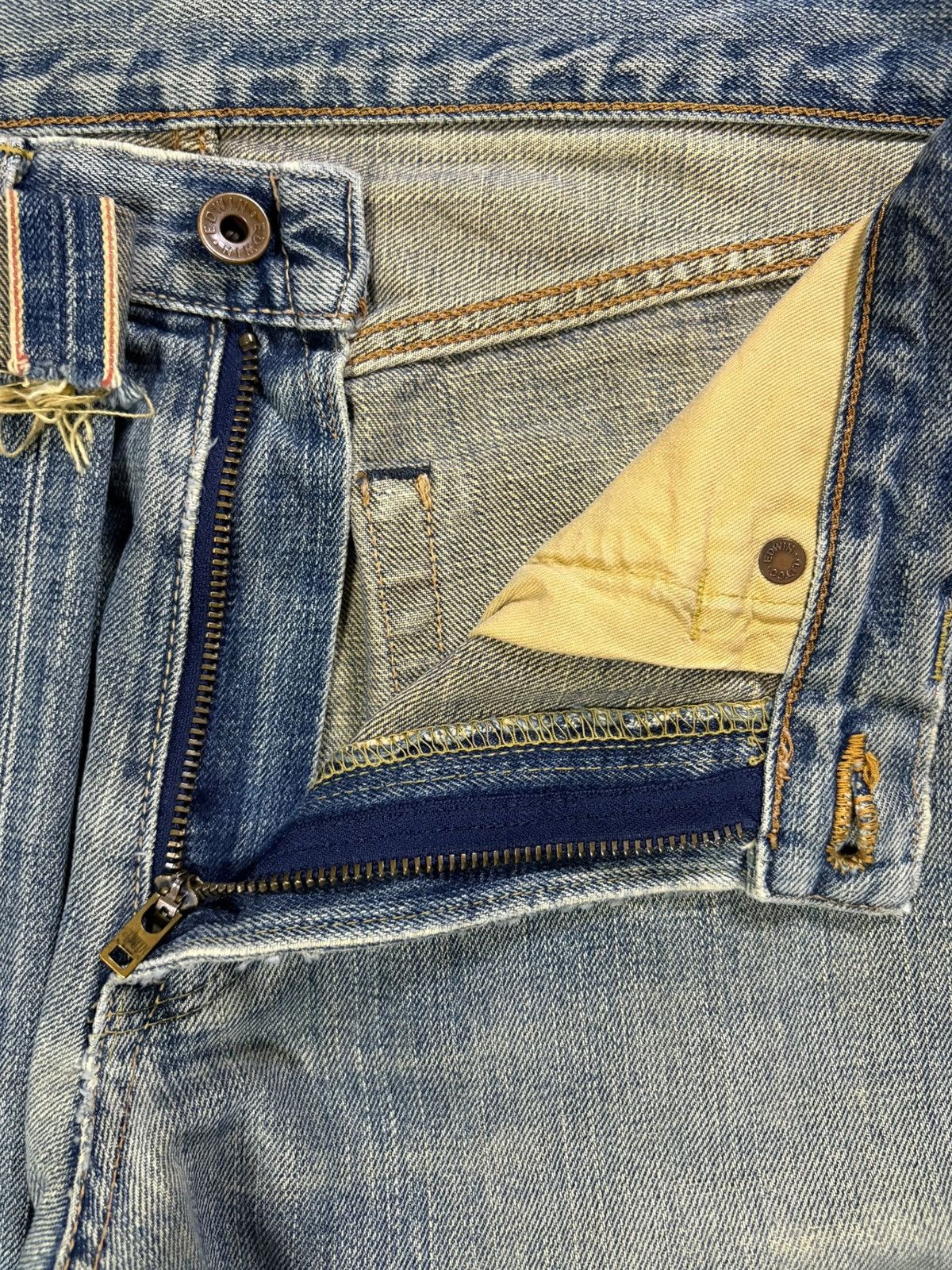 Edwin × Japanese Brand Vintage Japanese Edwin 505x Selvedge Mud Wash Baggy Jeans Size US 30 / EU 46 - 10 Thumbnail