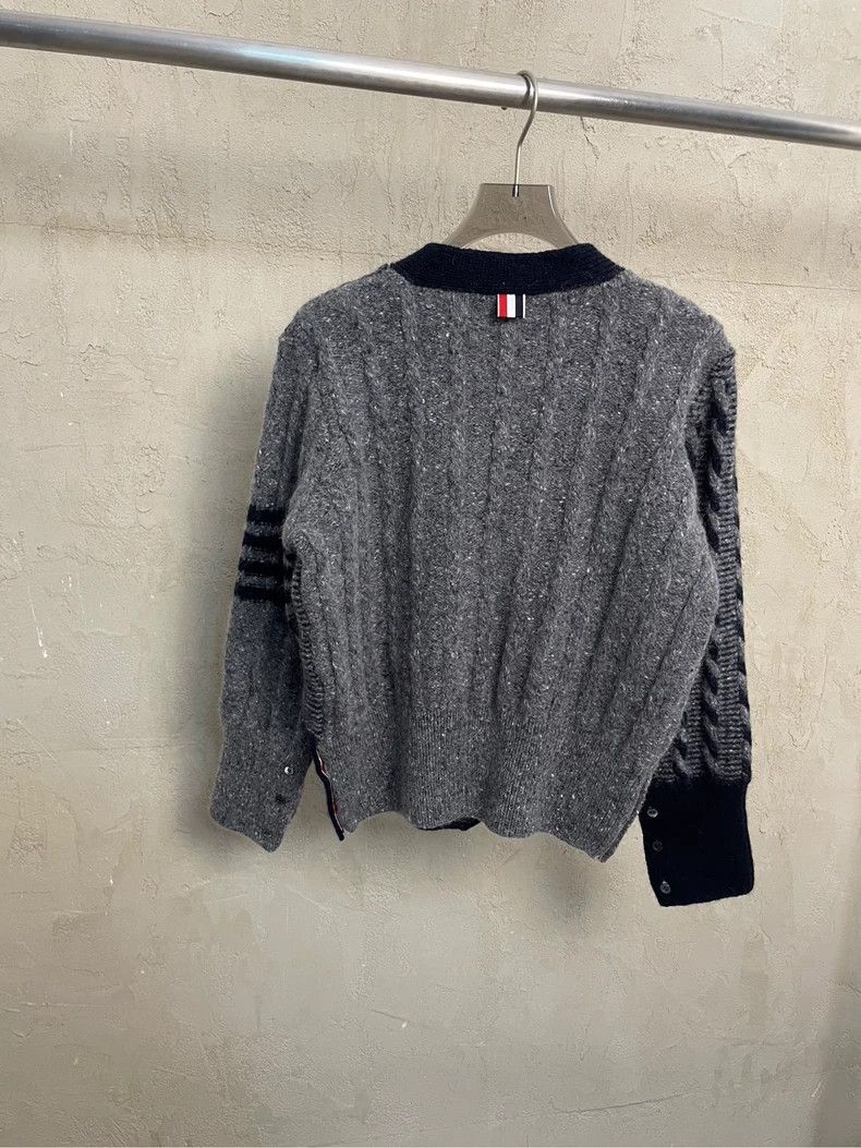 Thom Browne Thom Browne size2 Gray and blue woolen marie capes Size US M / EU 48-50 / 2 - 2 Thumbnail
