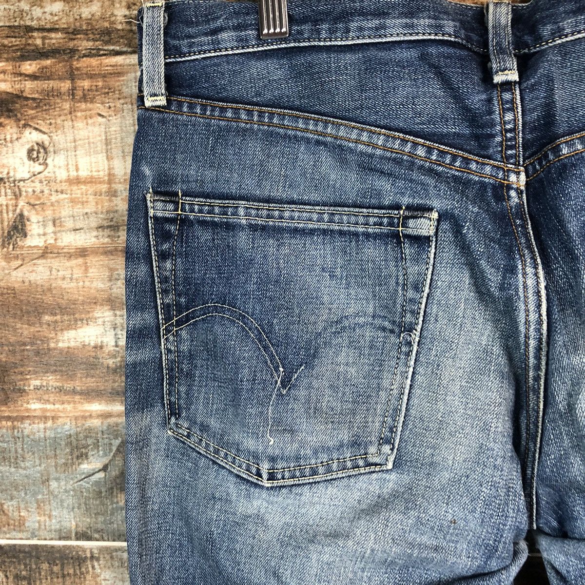 Levi's DL Levis 502 selvedge Blue Denim Pants #C128 Size US 34 / EU 50 - 14 Thumbnail