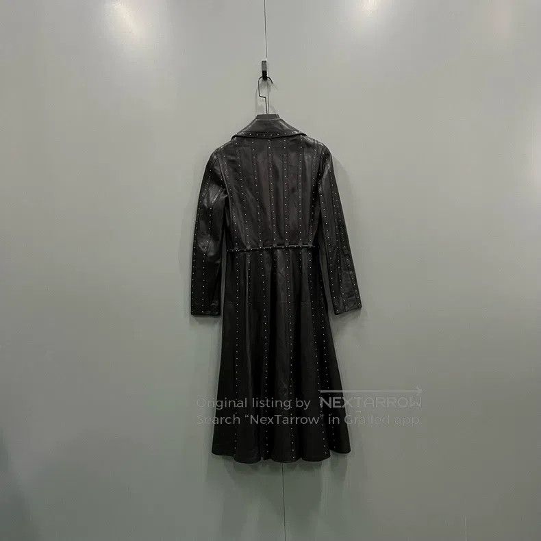 Valentino Valentino Black willow spike leather coat Size S / US 4 / IT 40 - 2 Thumbnail