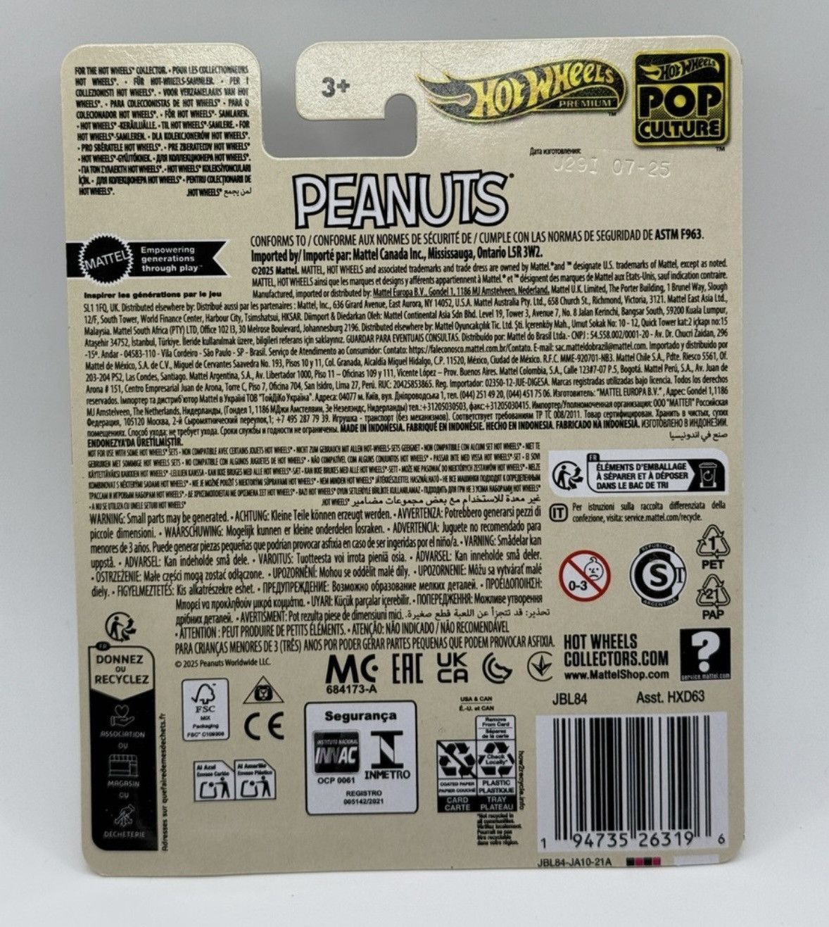 Other Hot Wheels Premium Pop Culture Peanuts Racing Club Size ONE SIZE - 6 Thumbnail