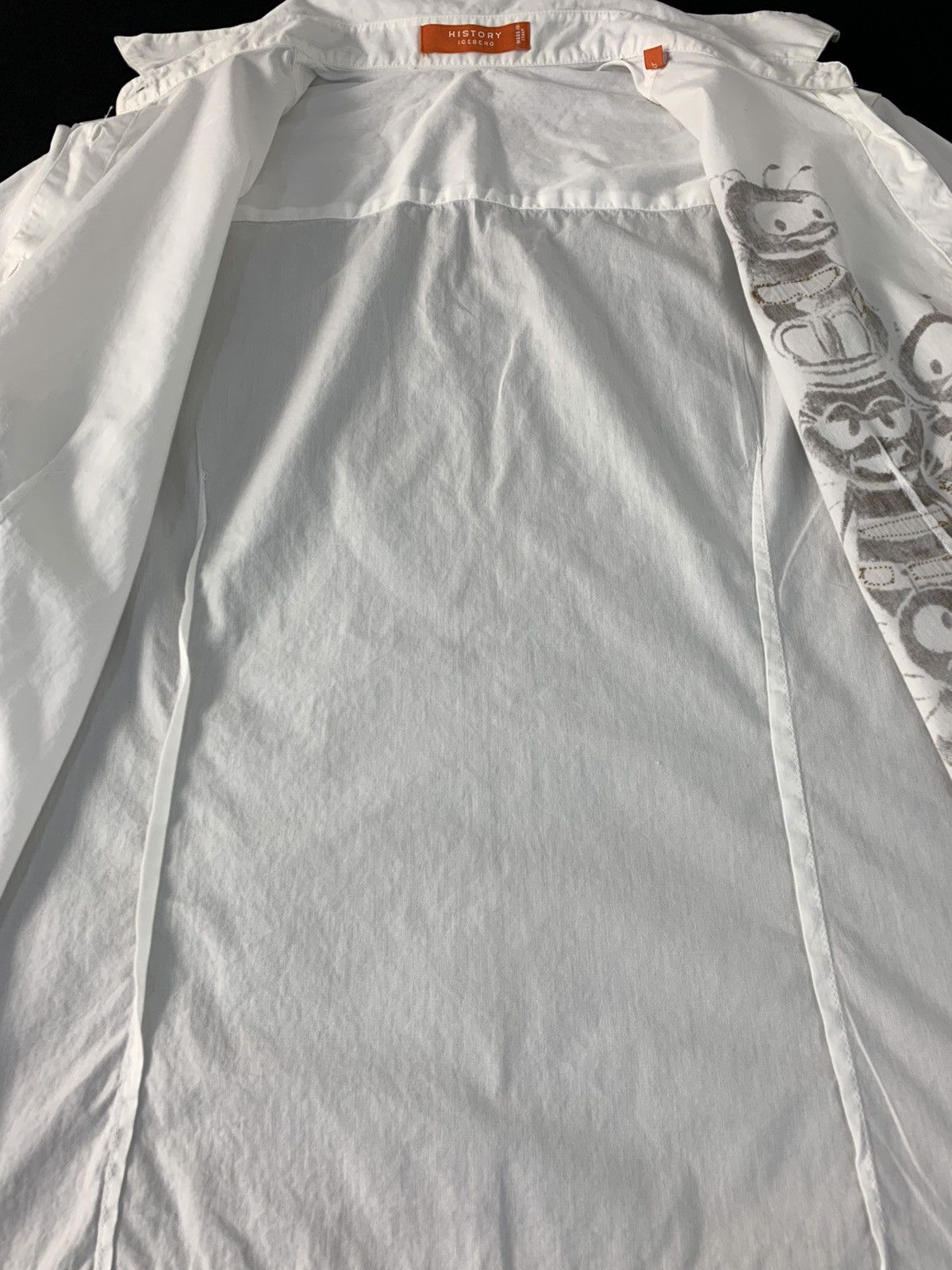 Iceberg Hype Iceberg History Flying Bee Art Printed Button Up Shirt Size M / US 6-8 / IT 42-44 - 5 Thumbnail