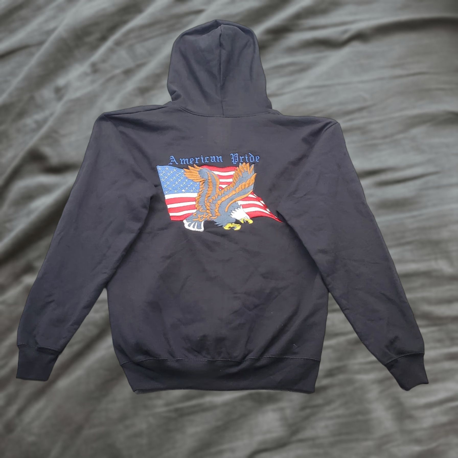 Hanes Hanes Comfort Blend Hoodie Mens M Black Fleece Lined Eco Smart American Pride Hoodie Mens M Black Size US M / EU 48-50 / 2 - 1 Thumbnail