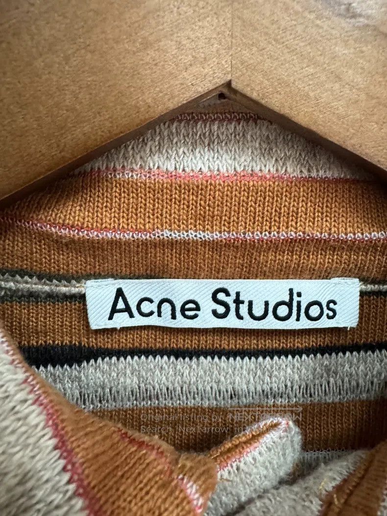 Acne Studios Acne Studios Striped Polo Collar Long Sleeve Sweatshirt Size XXS / US 00 / IT 34 - 7 Thumbnail