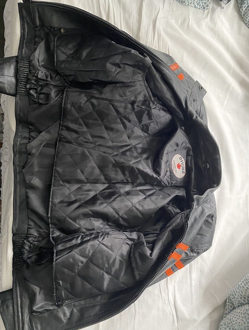 Other Vintage Leather Jacket w Racing Stripes - Men’s Large Size US L / EU 52-54 / 3 - 7 Thumbnail