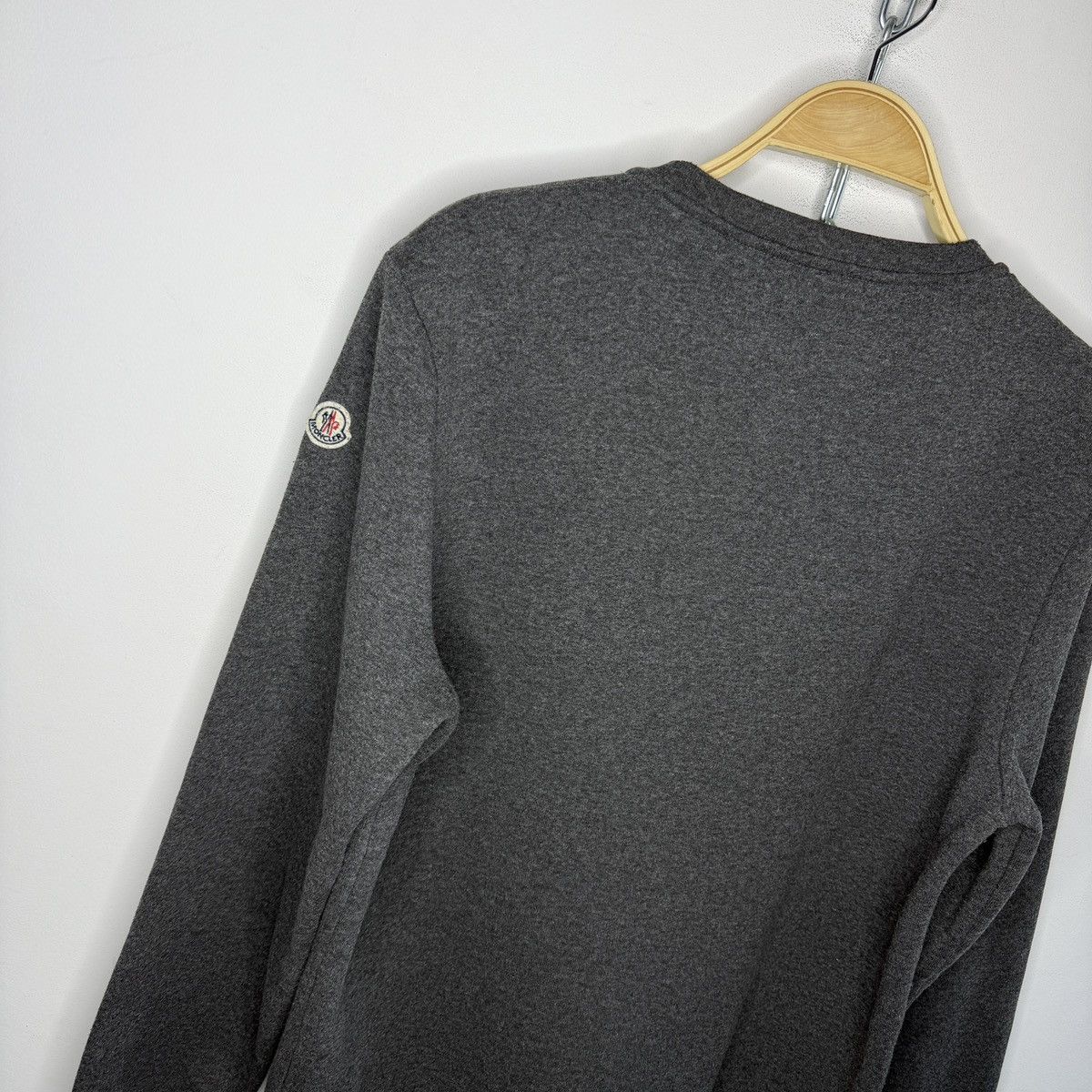 Moncler Moncler Sweatshirt Crewneck Grey Logo Size US M / EU 48-50 / 2 - 10 Thumbnail