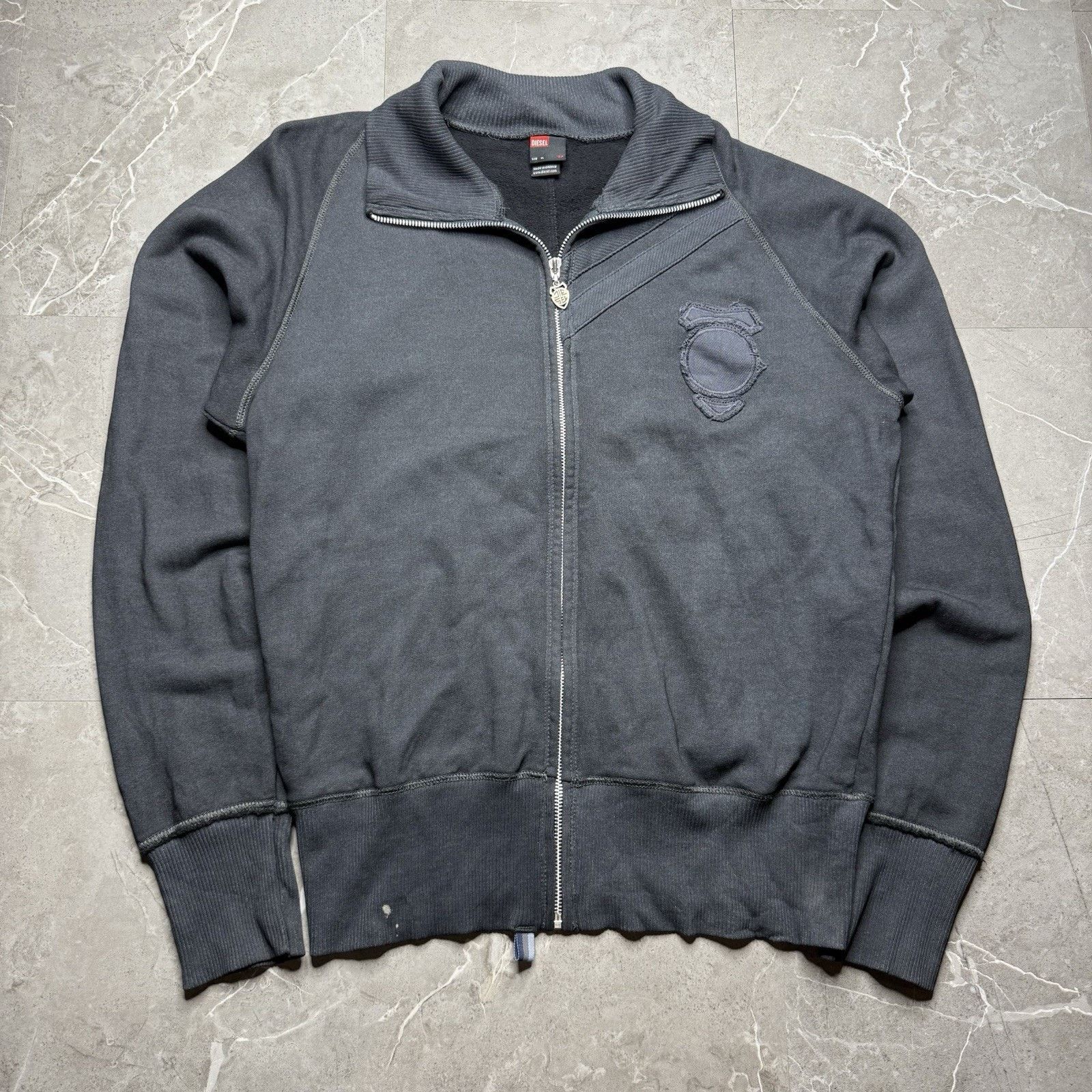 Diesel Diesel Women Full Zip Lightweight Sweatshirt Track Jacket Size XL / US 12-14 / IT 48-50 - 2 Thumbnail
