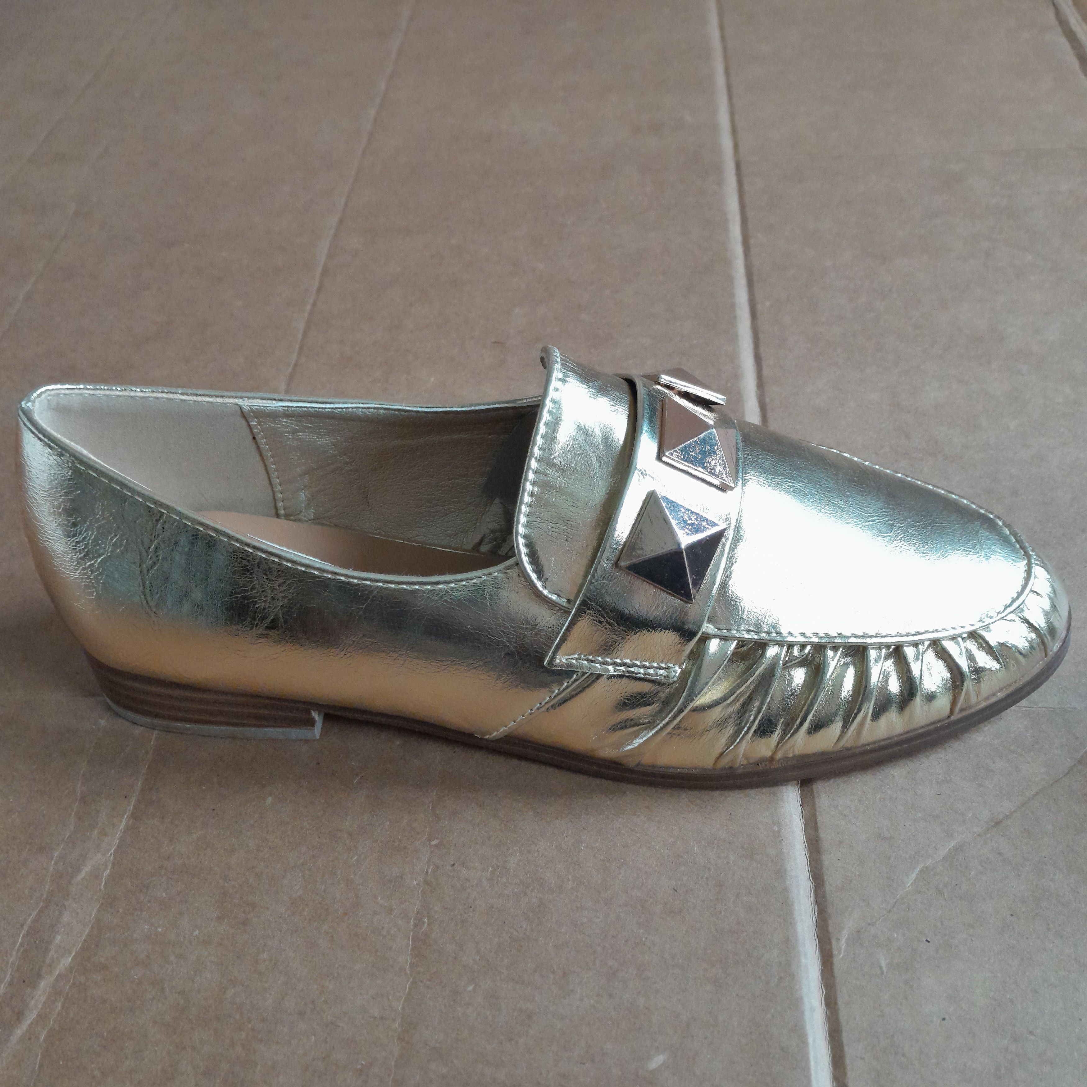 Other Catherine Malandrino Women’s Shoes Gold Loafer Slip On Size US 8 / IT 38 - 4 Thumbnail