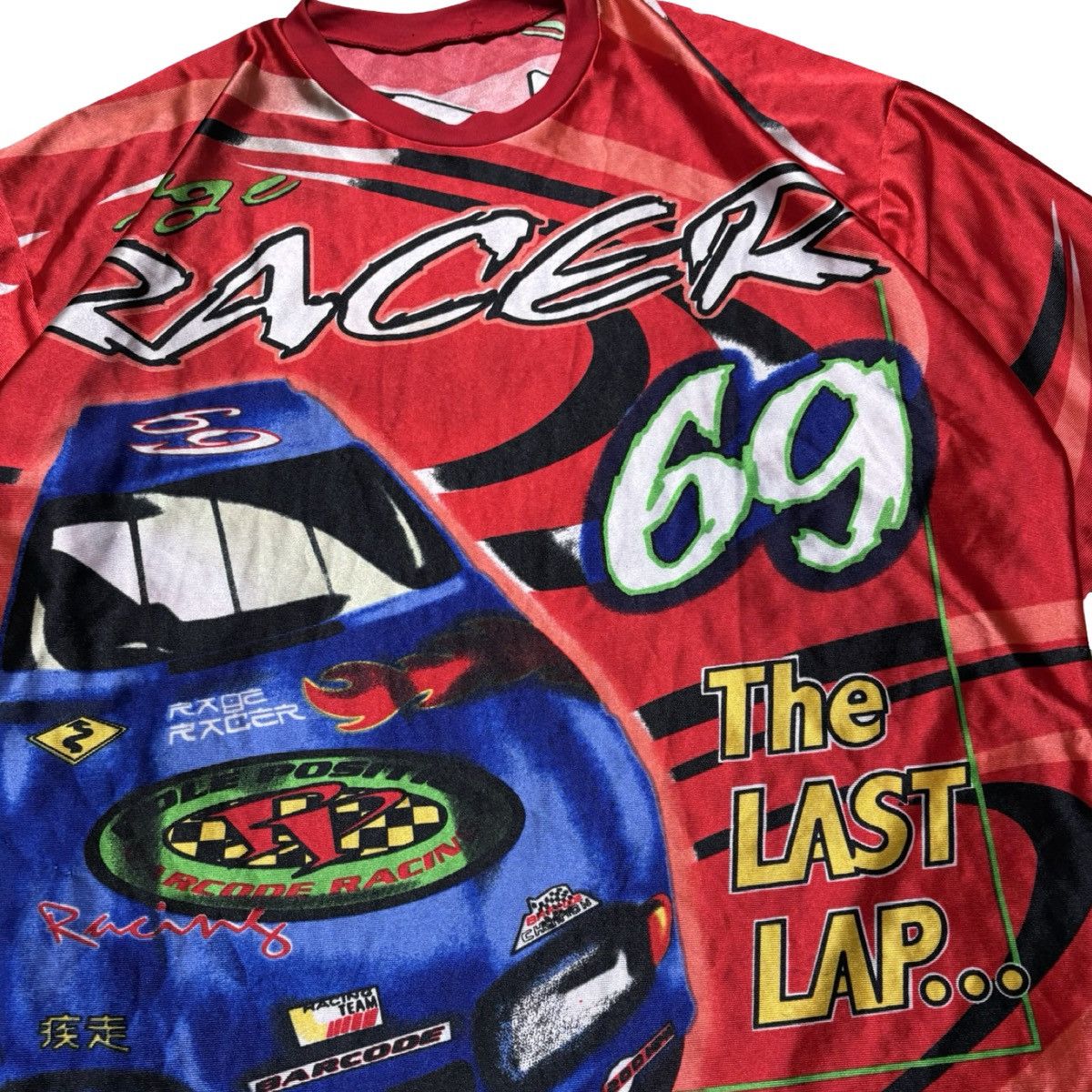 Other Rage Racer 69 Mens Barcode Graphic T-Shirt Red Last Lap XL Size US XL / EU 56 / 4 - 2 Thumbnail
