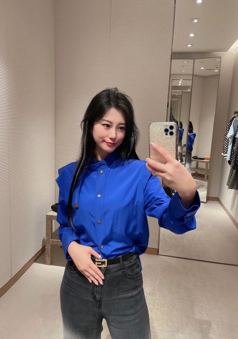 Louis Vuitton Blue Silk Shirt