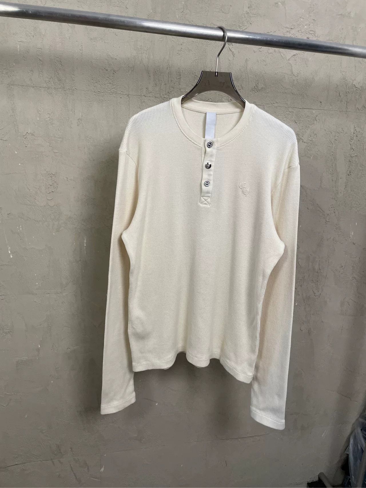 Chrome Hearts Chrome Hearts Waffle Henley Long Sleeve Tee Size US M / EU 48-50 / 2 - 1 Thumbnail
