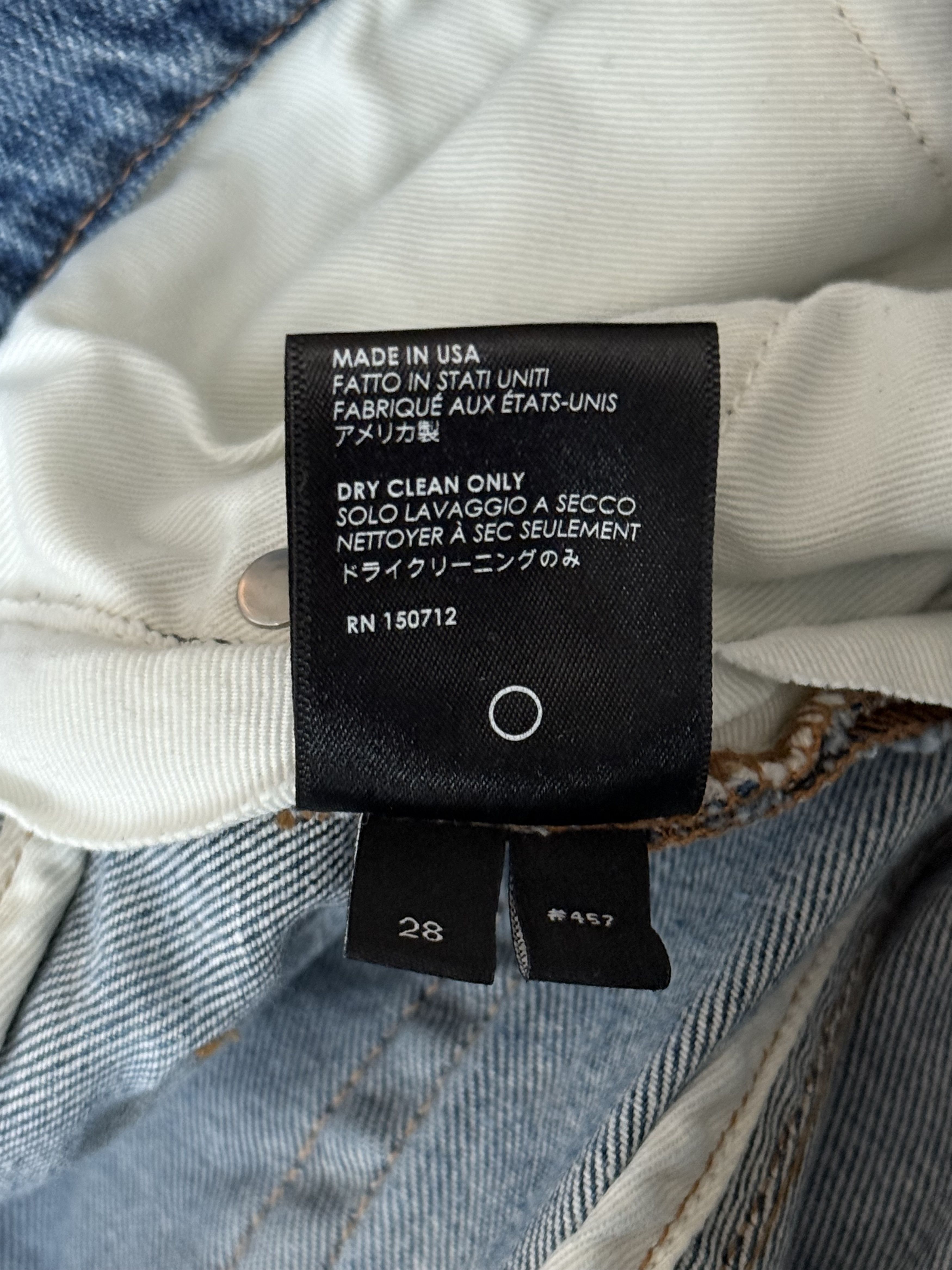 Amiri Amiri Stone Indigo & Black Suede Patch MX1 Jeans Size US 27 - 5 Thumbnail