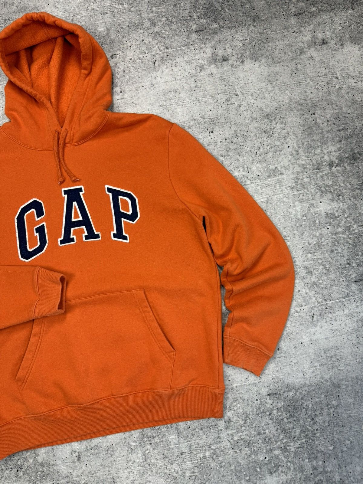 Gap × Vintage Vintage Gap Orange Hot Big Logo Y2K Style Hoodie Sweatshirt Size US L / EU 52-54 / 3 - 3 Thumbnail