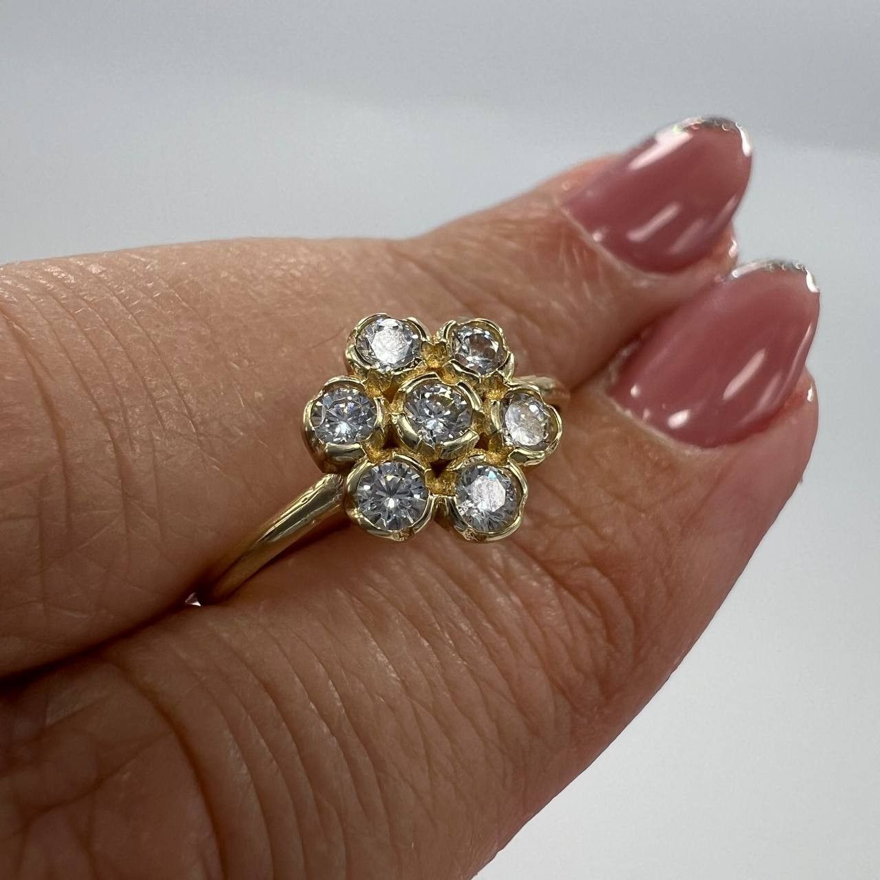 Other New 14K Solid Gold Ring 1.4g – Cluster Flower Design Size ONE SIZE - 1 Thumbnail
