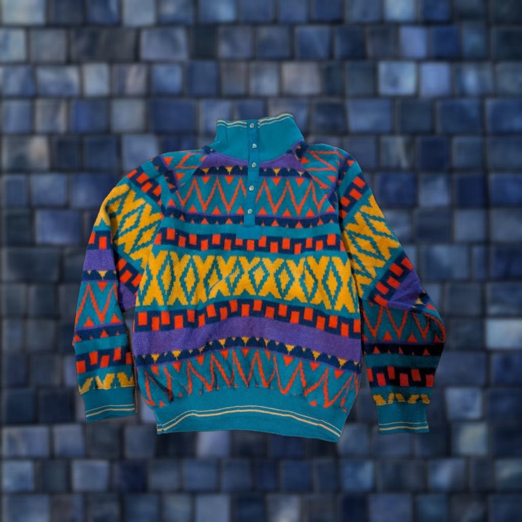 Other Synchilla Pullover Jacket 90s Multicolor Fleece S/M Size US M / EU 48-50 / 2 - 1 Thumbnail