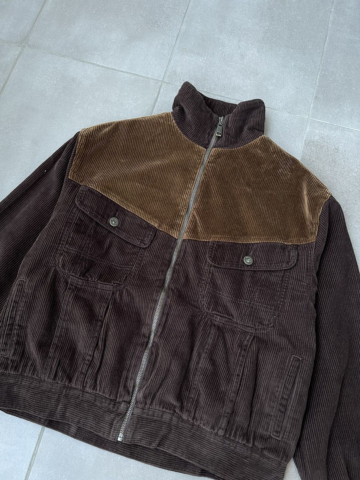 Ahluwalia !DS! AW23 Ahluwalia Iniquity Two Tone Corduroy Brown Jacket Size US L / EU 52-54 / 3 - 13 Thumbnail