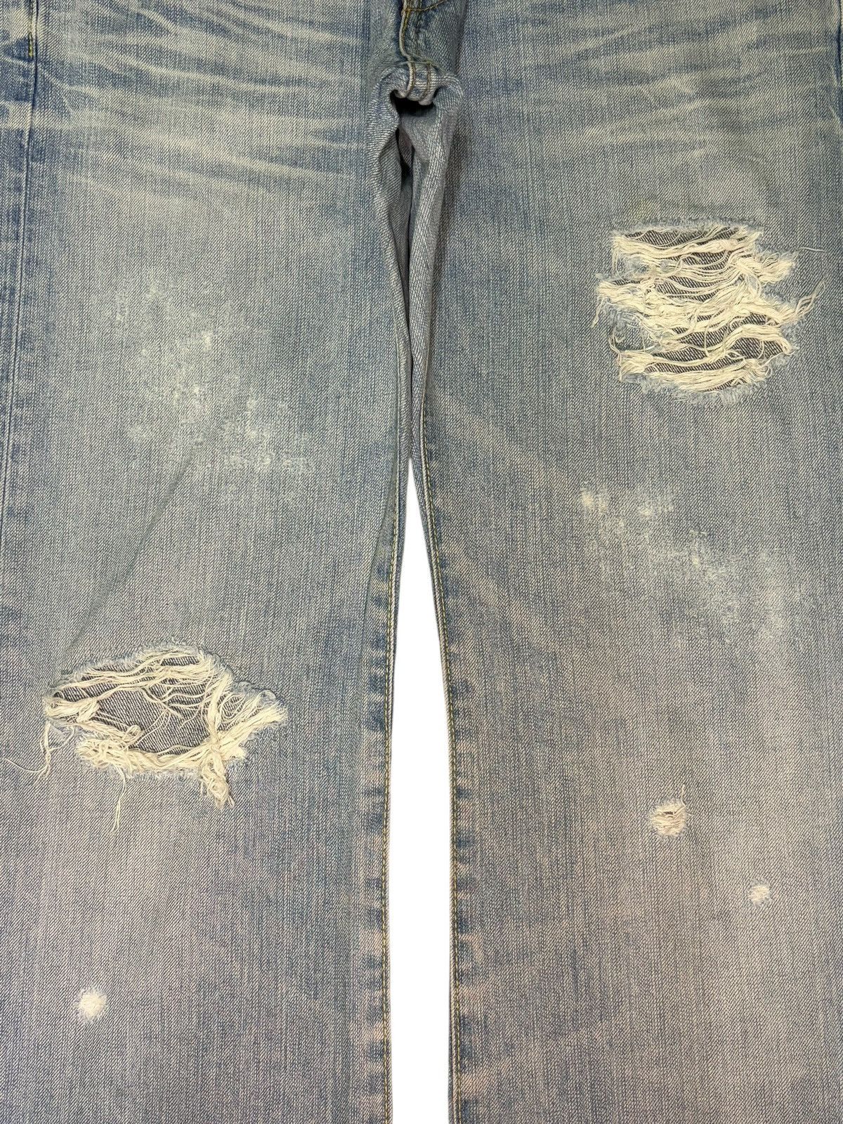 Edwin Vintage Japanese Brand Faded Wash Distressed Jeans Size 32" / US 10 / IT 46 - 3 Thumbnail