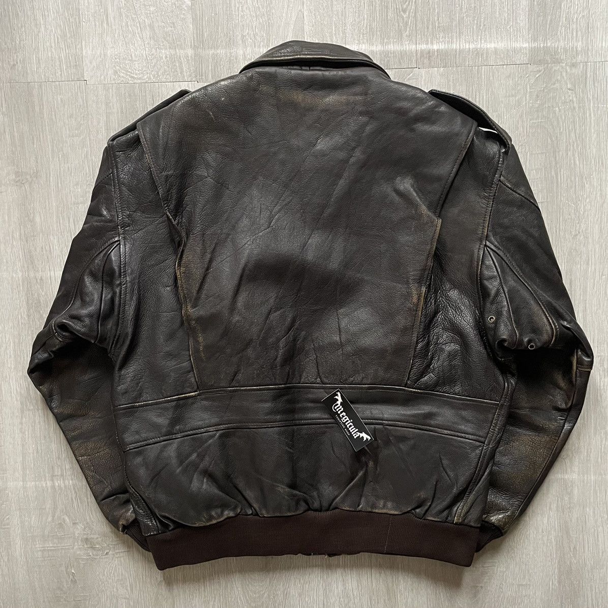 Other Challenge Vintage Pilot Flight Genuine Leather Jacket Size US L / EU 52-54 / 3 - 8 Thumbnail