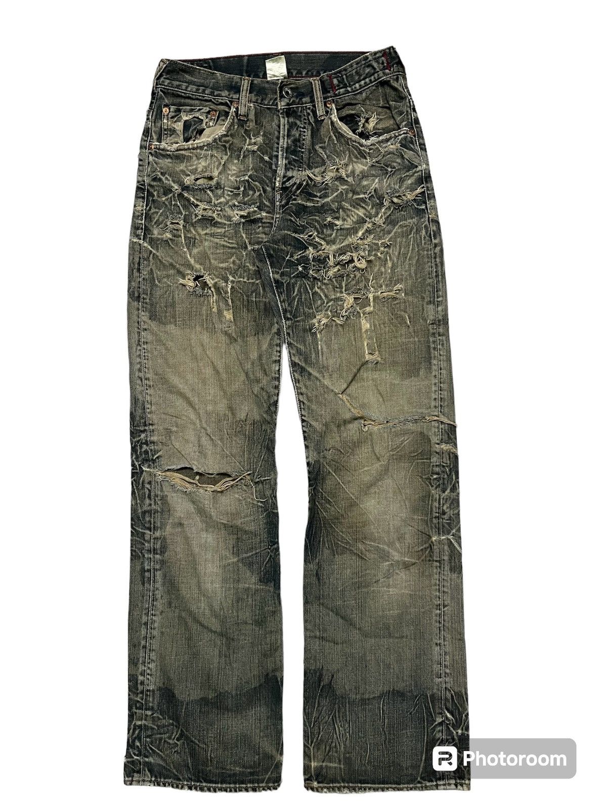 Guess 90s GUESS DISTRESSED STYLE RARE DESIGN Size US 30 / EU 46 - 1 Thumbnail