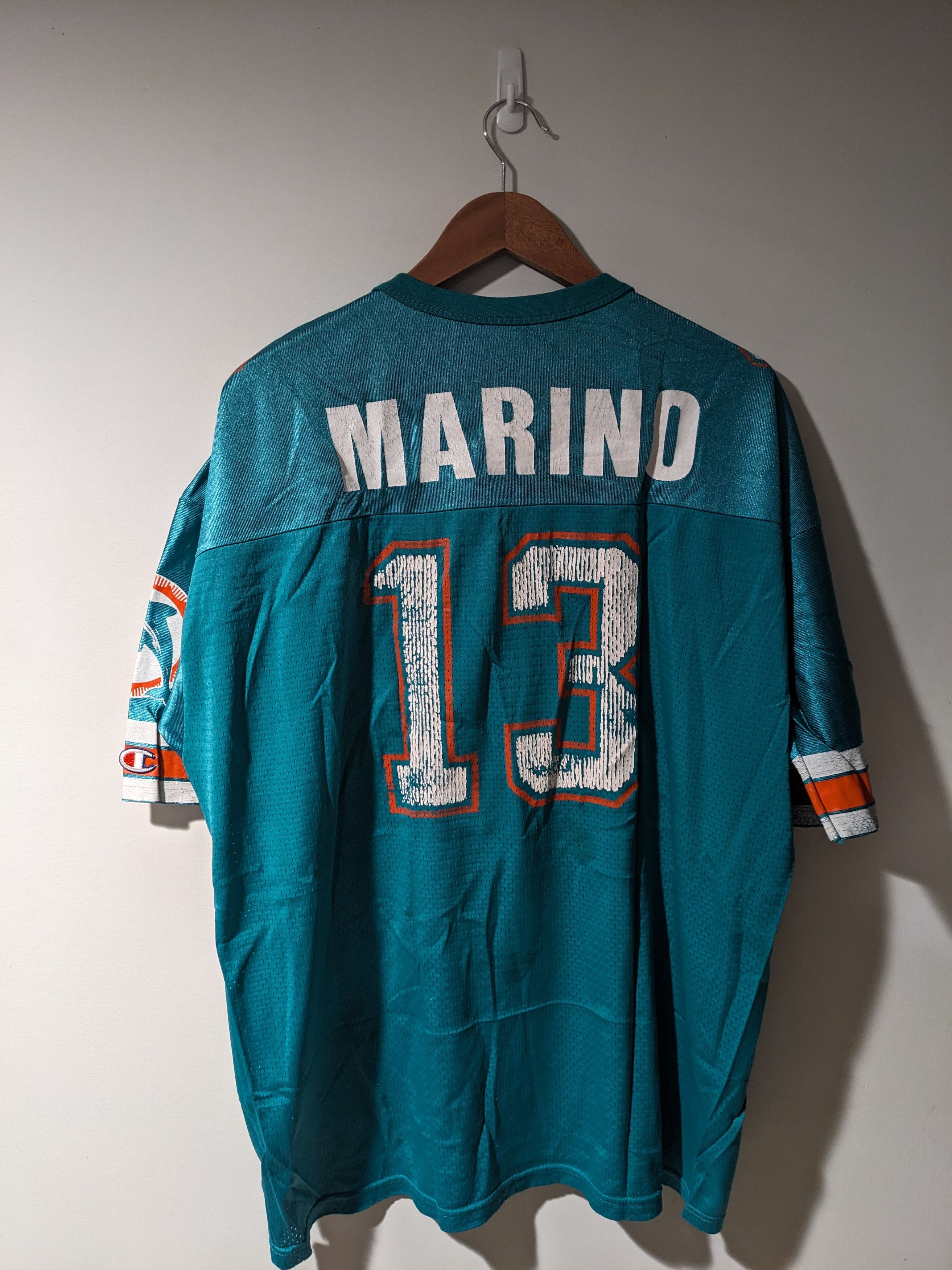 Champion × Vintage Vintage 90s Miami Dolphins Marino Size 48 Football Jersey Size US L / EU 52-54 / 3 - 1 Thumbnail