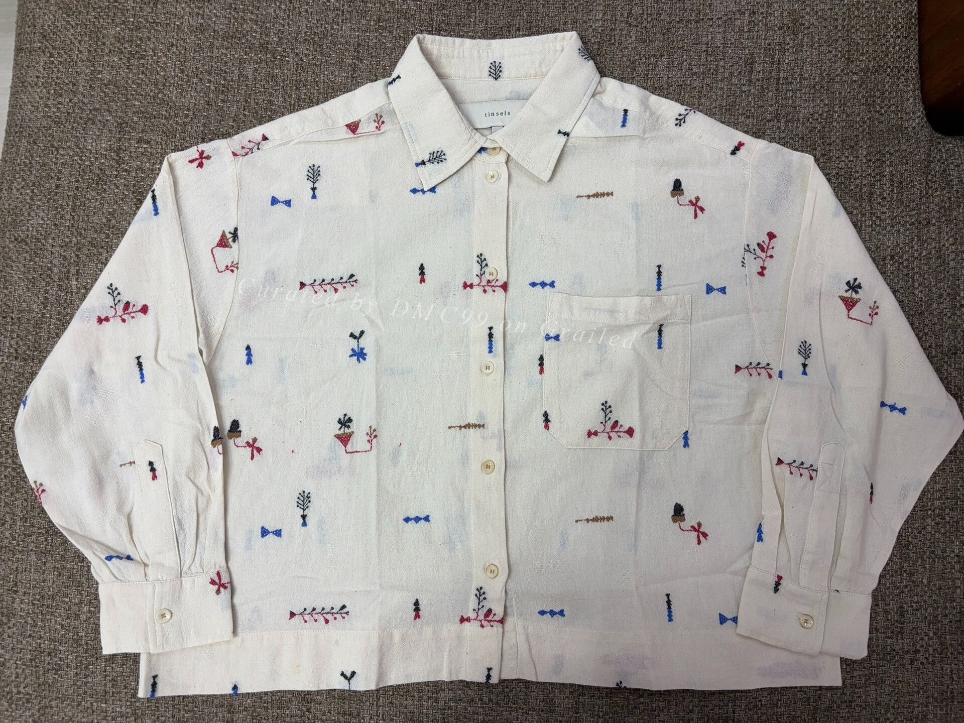 Other Tinsels French Embroidery Long Sleeve Shirt Size S / US 4 / IT 40 - 1 Thumbnail