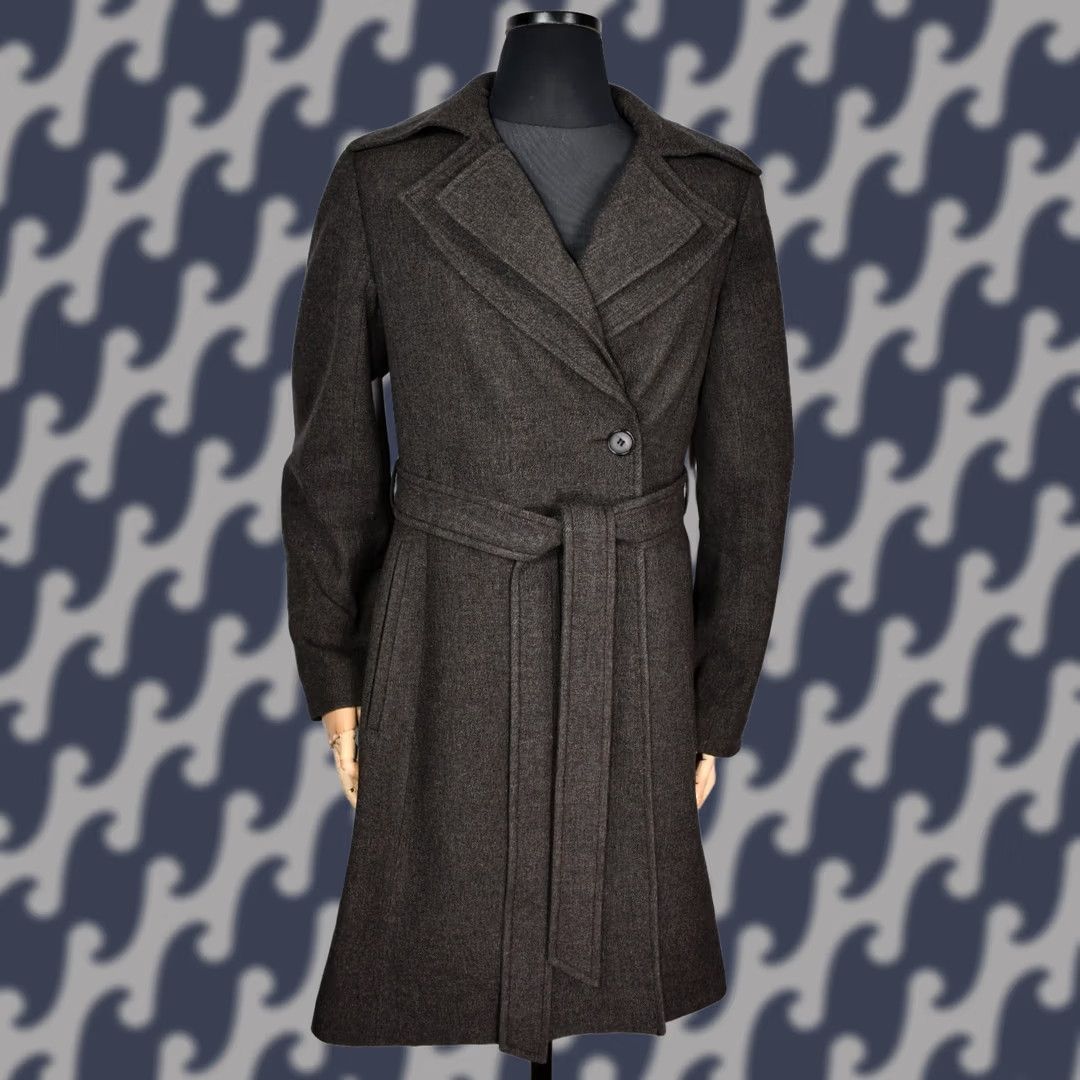 Allsaints All Saints Isabella Coat Womens Wool Brown Belted Coat UK 12 US 8 Jacket Length Mid-Length Size M / US 6-8 / IT 42-44 - 1 Thumbnail