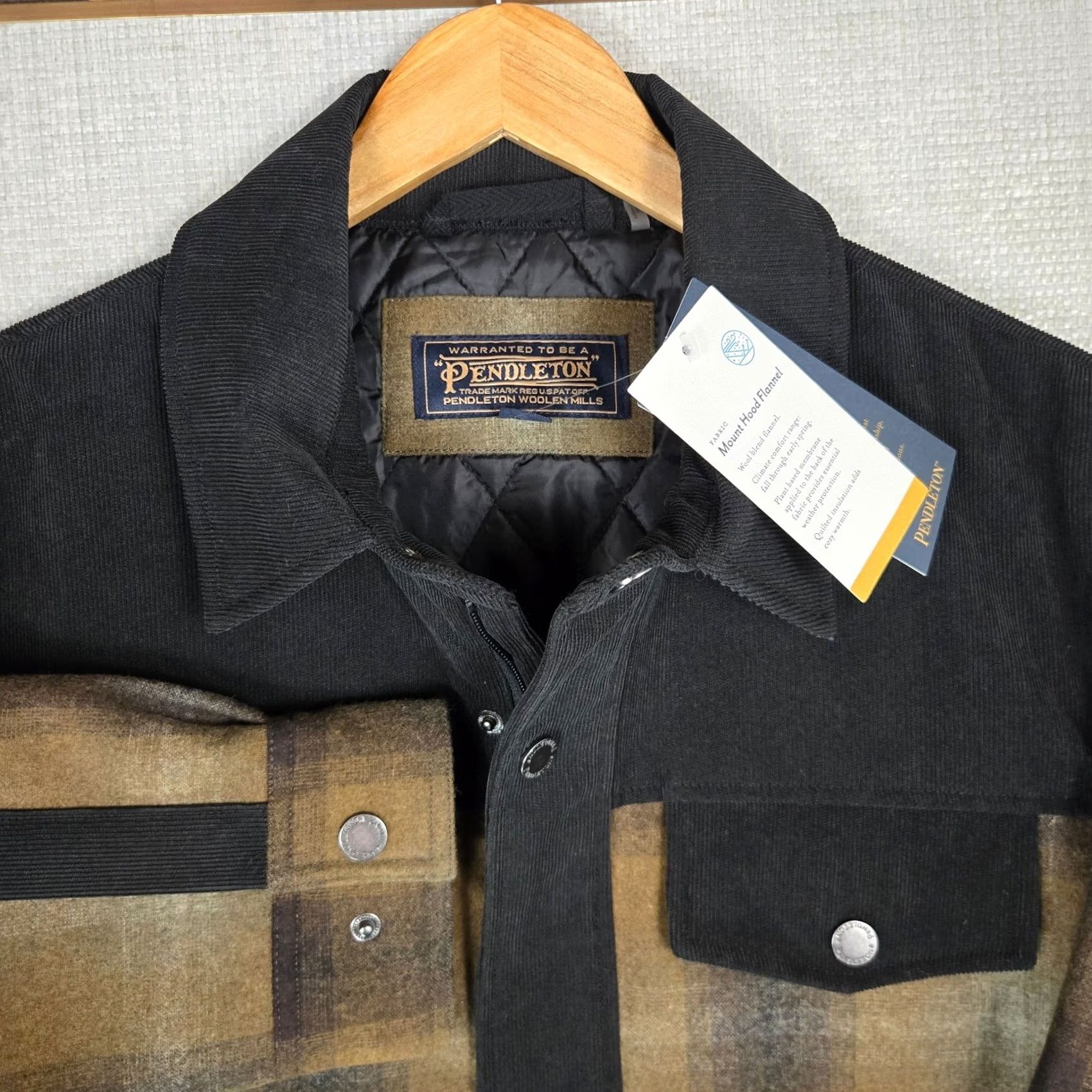 Pendleton PENDLETON Wool Jacket Mens Large Insulated Plaid Full Zip Corduroy NEW 35 Size US L / EU 52-54 / 3 - 4 Thumbnail