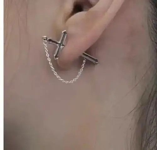 Jewelry Natsuko x Asaka 925 Silver Cross Earrings Size ONE SIZE - 6 Thumbnail