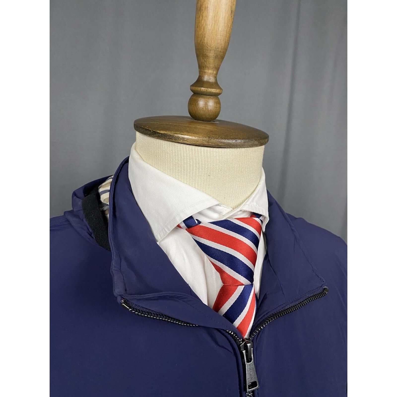Aquascutum Aquascutum Check Men's Blue Windbreaker Jacket Size L Size US L / EU 52-54 / 3 - 6 Thumbnail