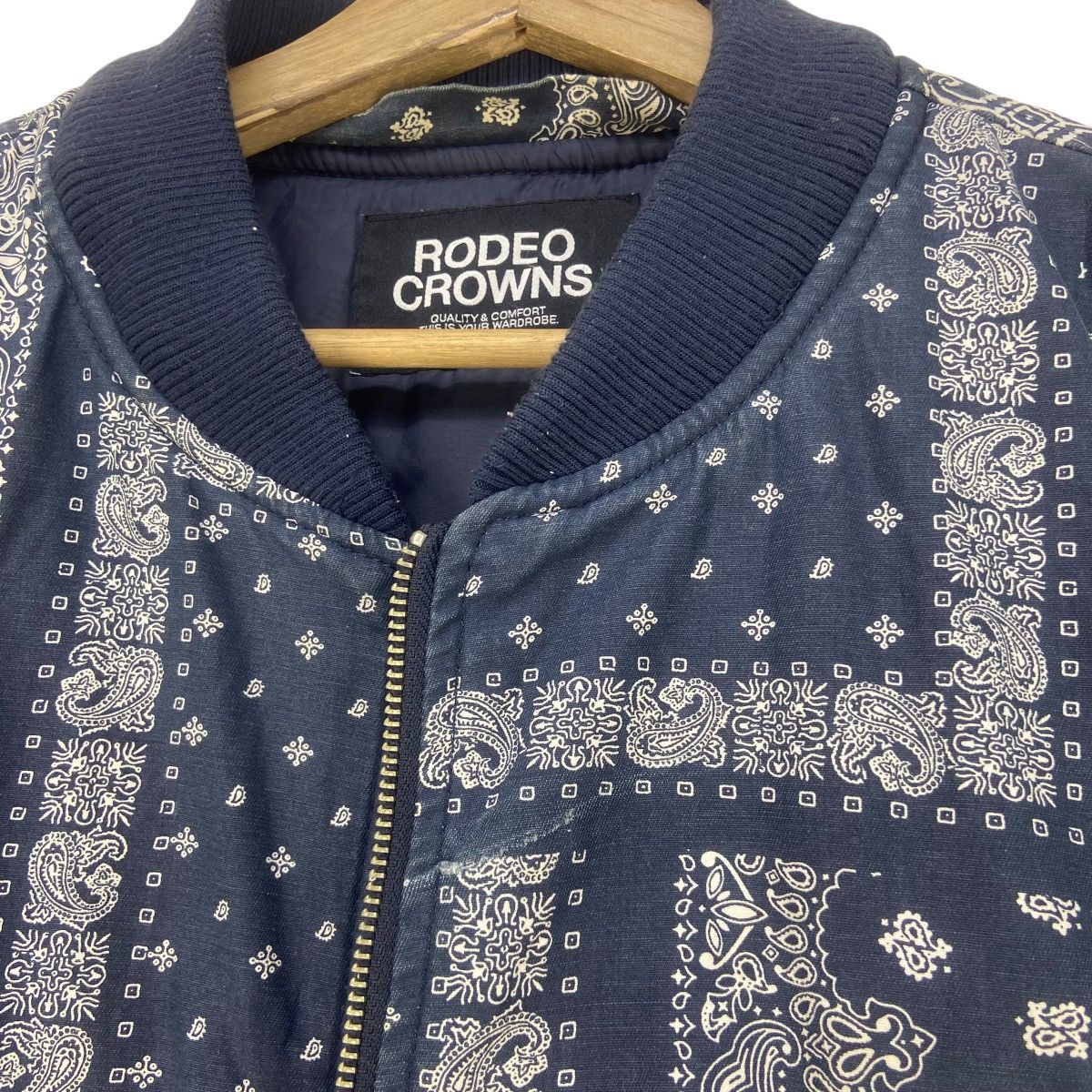 Japanese Brand Rodeo Crowns And Co. Wide Bowl Paisley Bomber Style Size US M / EU 48-50 / 2 - 25 Thumbnail